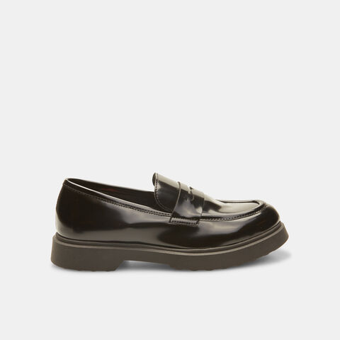 Mocasín de mujer brillante, Negro Mocasín de mujer brillante, Negro